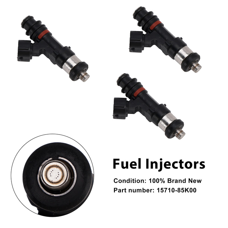 Suzuki DF40A DF50A DF60A Outboard 3PCS 15710-85K00 Fuel Injectors