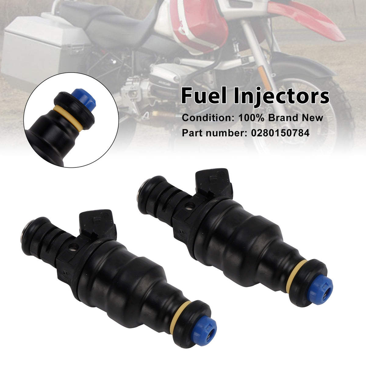 BMW R1100 RT R850 R1100GS R850GS 1994-1999 2PCS 0280150784 Fuel Injectors