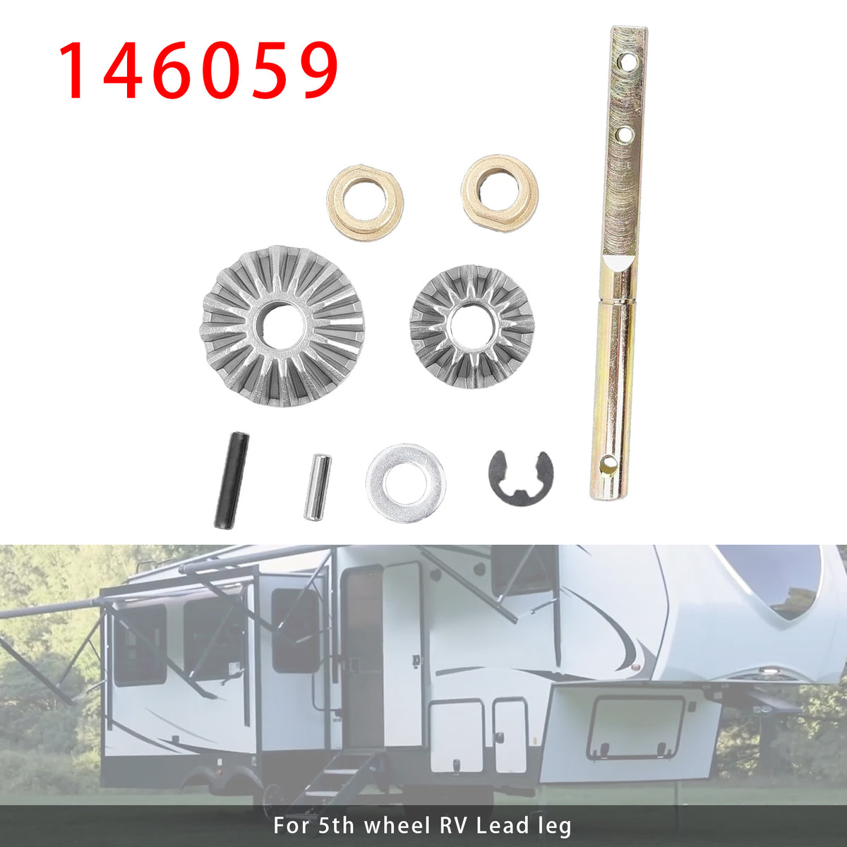 146059 Lead Power Landing Gear Leg Repair Kit For Lippert 5th Wheel RV Lead Leg