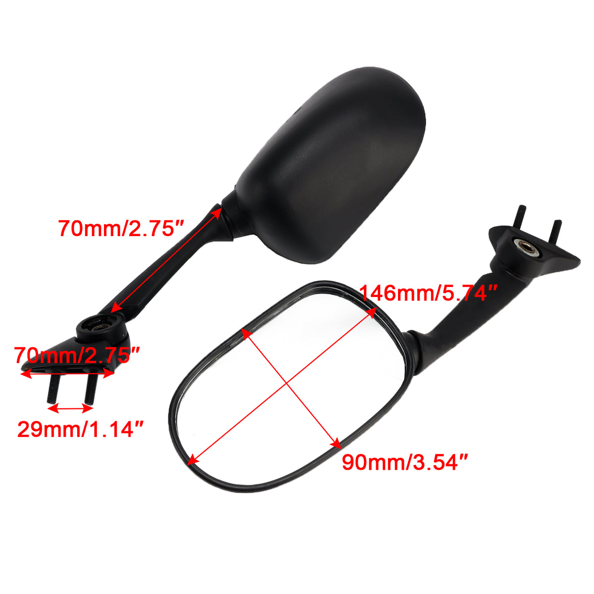 Yamaha YZF-R1 1000 2009-2014 14B-26280-2000 14B-26290-2000 Mirrors Left Right Pair