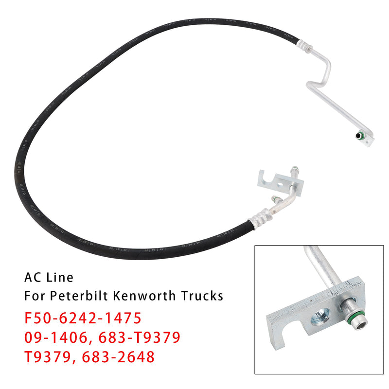 Peterbilt Kenworth Trucks F50-6242-1475 HP Discharge AC Line Hose Assembly