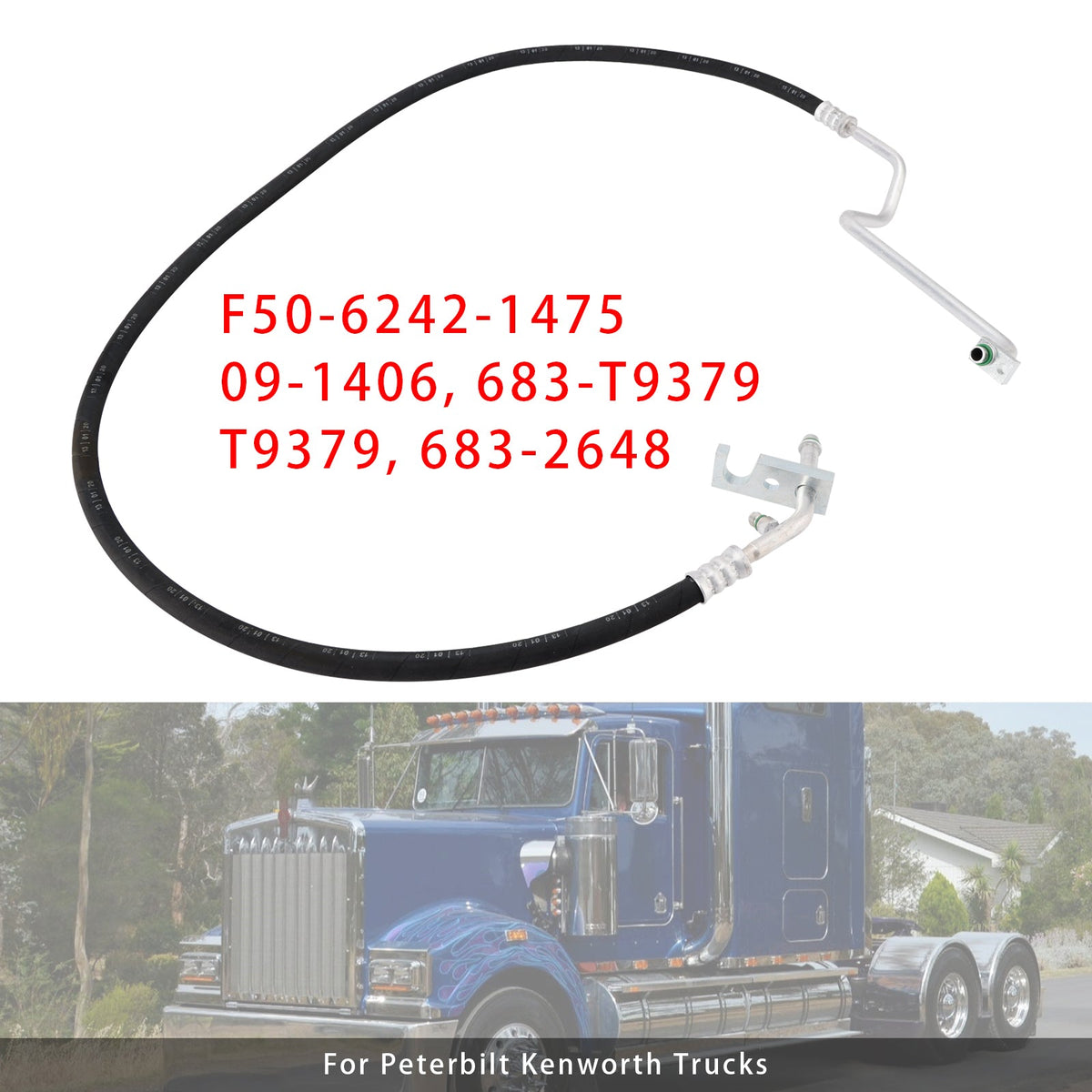 Peterbilt Kenworth Trucks F50-6242-1475 HP Discharge AC Line Hose Assembly