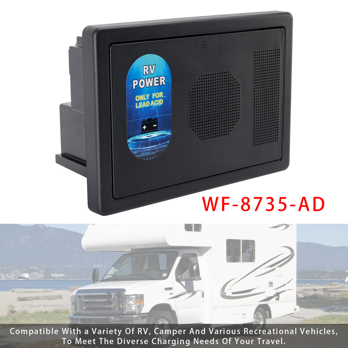 WF-8735-AD RV Converter Charger 30 Amp Power Center Support Auto Detect RV