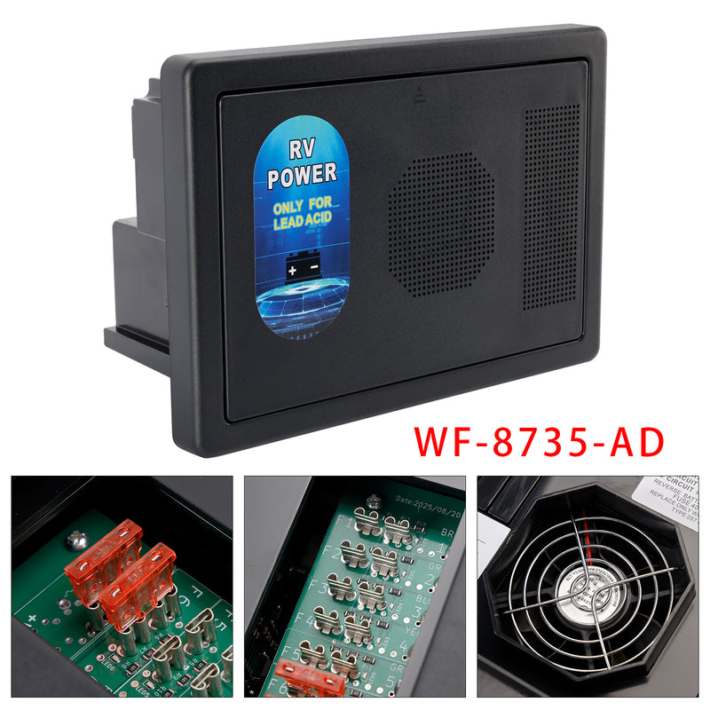 WF-8735-AD RV Converter Charger 30 Amp Power Center Support Auto Detect RV