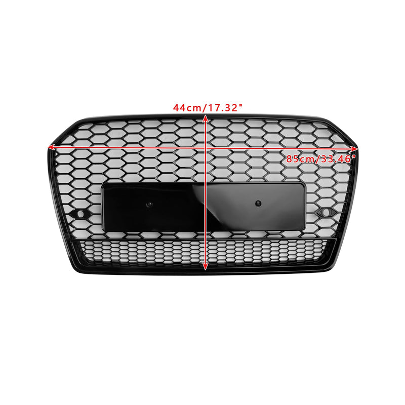Audi 2016-2018 A6 S6 C7 Black RS6 Style Honeycomb Mesh Front Grill