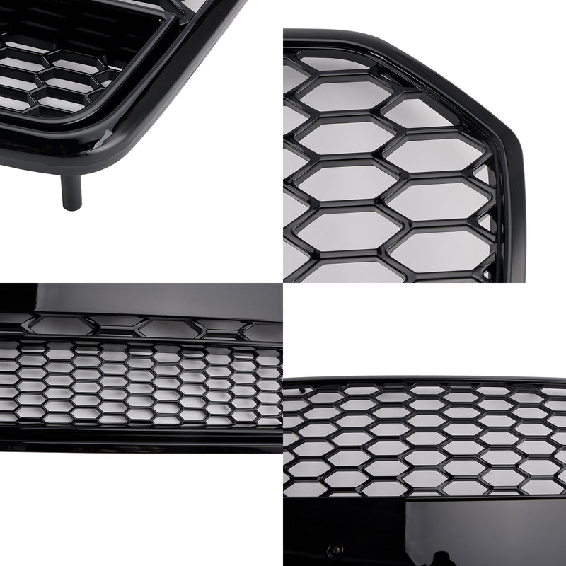 2016-2018 Audi A6 S6 C7 Black RS6 Style Honeycomb Mesh Front Grille Grill