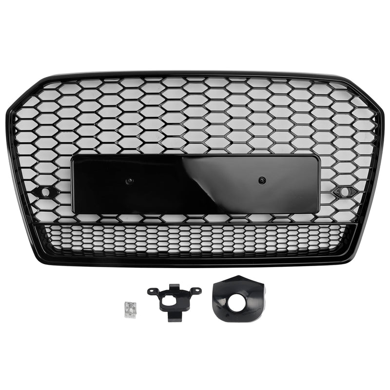 Audi 2016-2018 A6 S6 C7 Black RS6 Style Honeycomb Mesh Front Grill