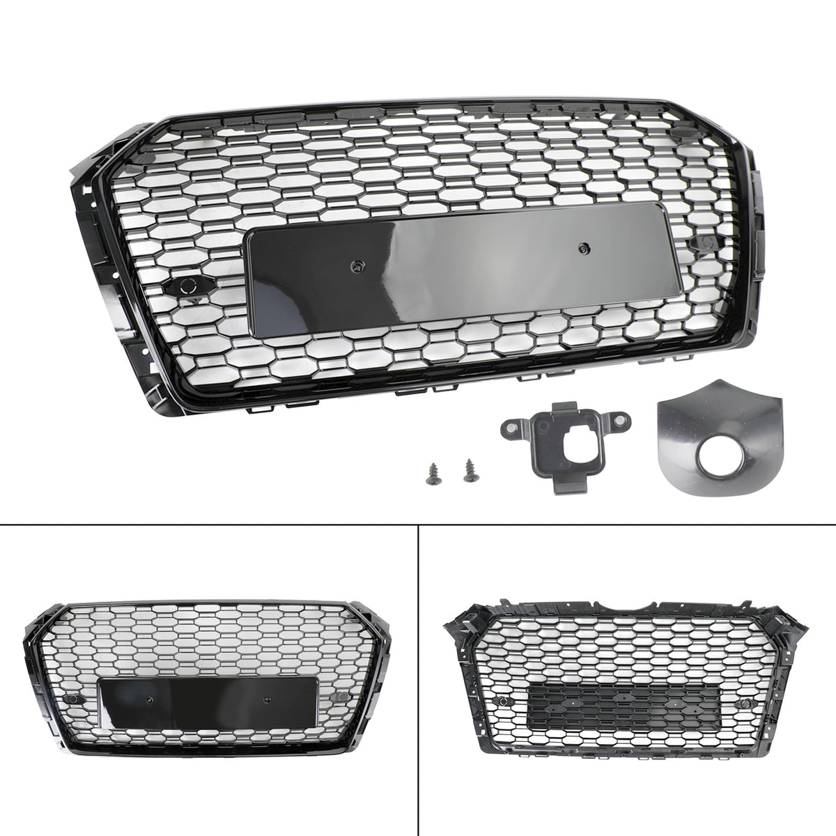 2017-2019 Audi A4/S4 B9 Black RS4 Style Honeycomb Mesh Hex Grille Grill