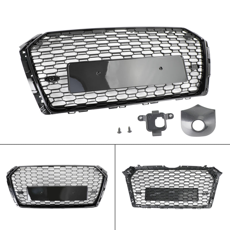 2017-2019 Audi A4/S4 B9 Black RS4 Style Honeycomb Mesh Hex Grille Grill