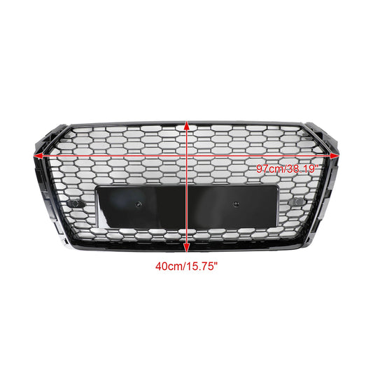 2017-2019 Audi A4/S4 B9 Black RS4 Style Honeycomb Mesh Hex Grille Grill
