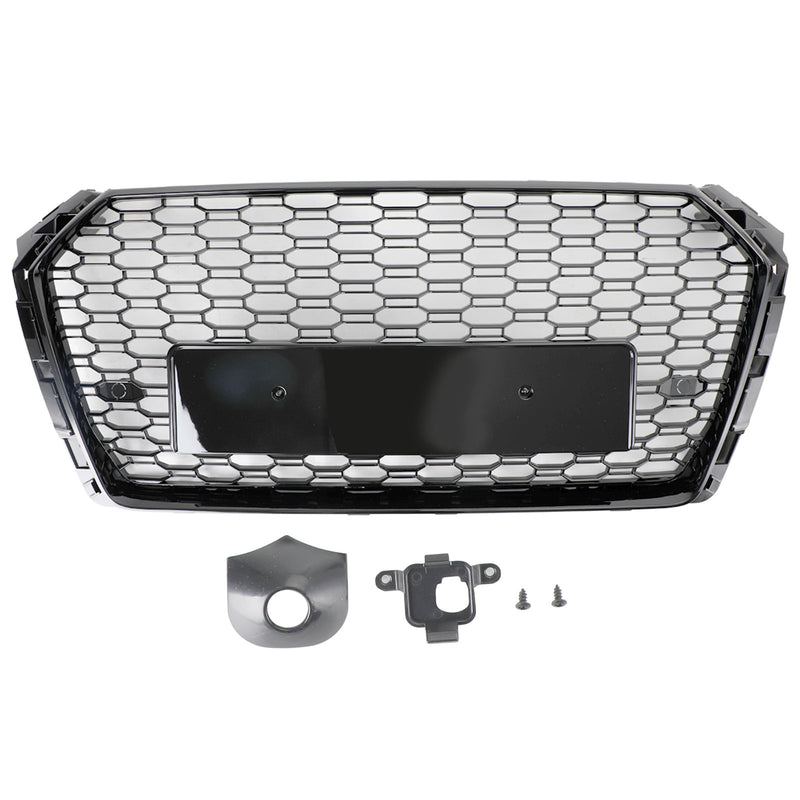 2017-2019 Audi A4/S4 B9 Black RS4 Style Honeycomb Mesh Hex Grille Grill