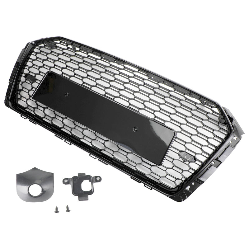 2017-2019 Audi A4/S4 B9 Black RS4 Style Honeycomb Mesh Hex Grille Grill