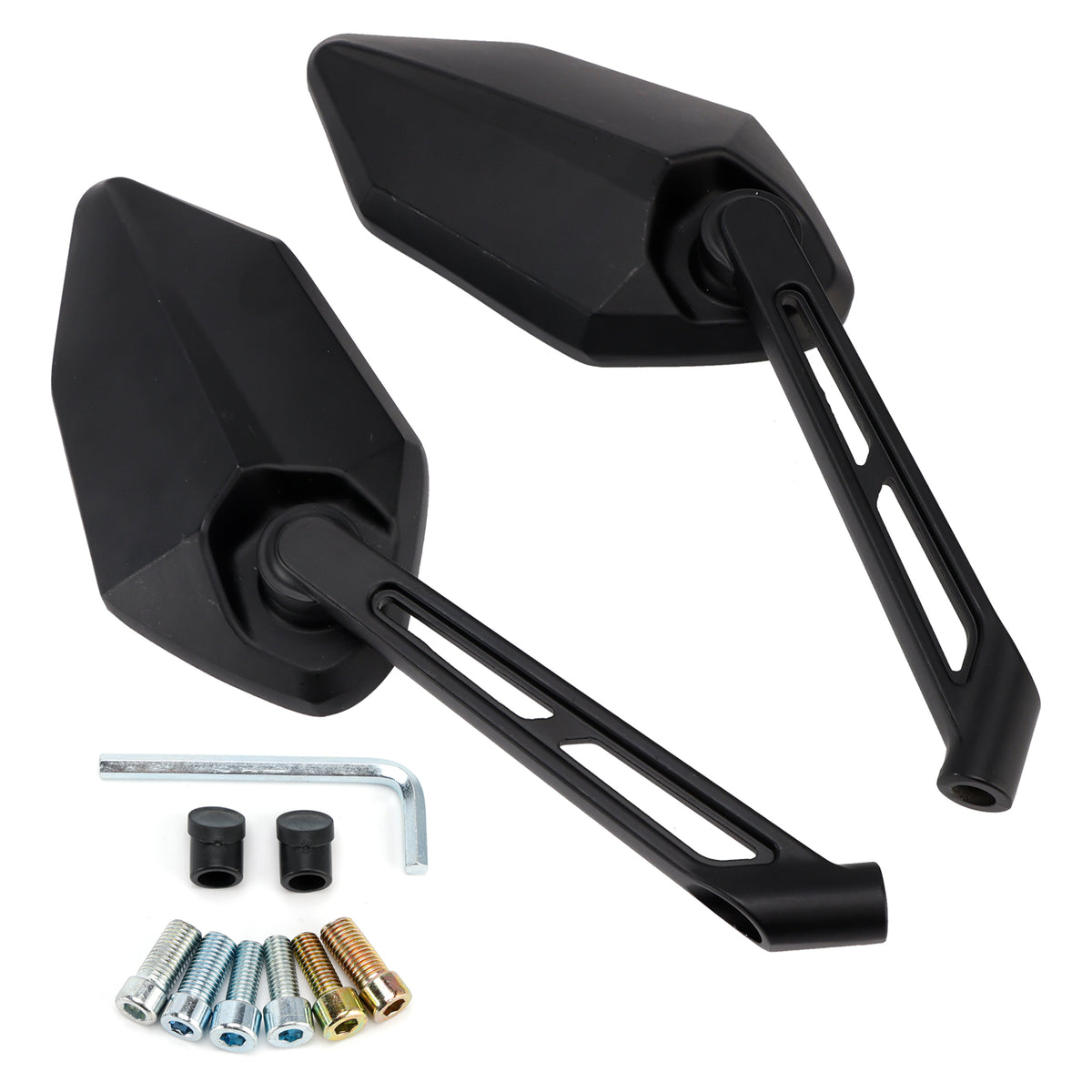 Motorcycle Scooter Moped ATV Quad Rearview Mirror Set Left & Riight 8mm 10mm