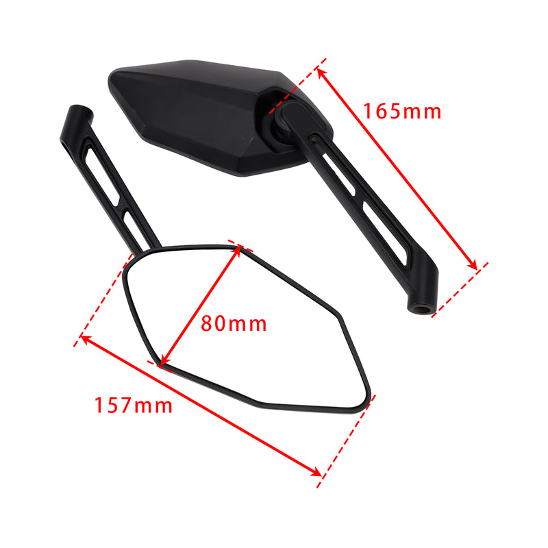 Motorcycle Scooter Moped ATV Quad Rearview Mirror Set Left & Riight 8mm 10mm