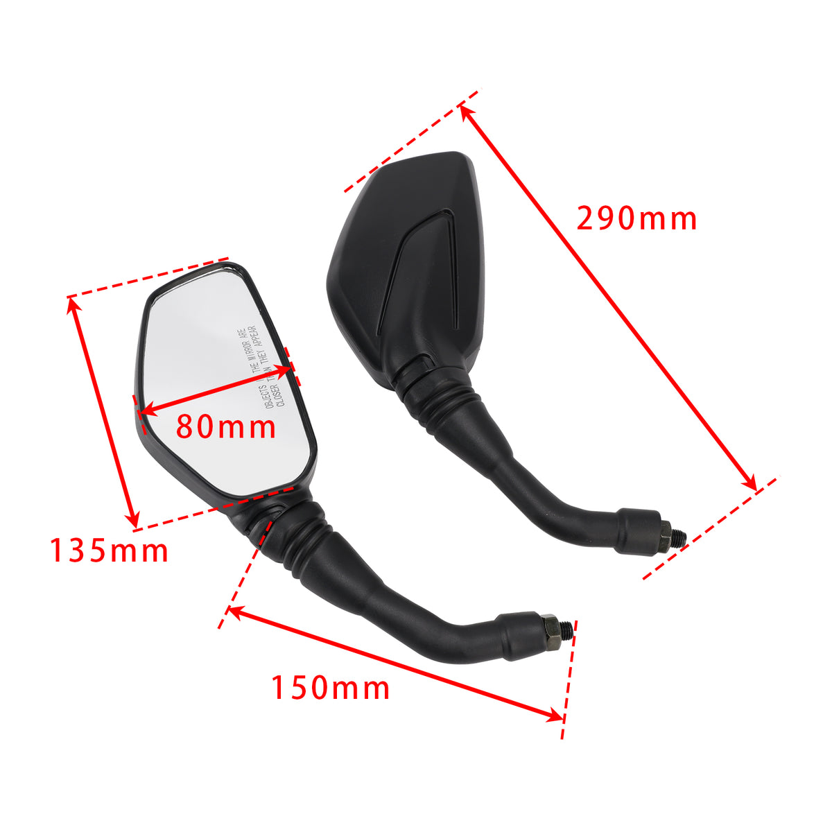 Bajaj Pulsar Ns 200 160 125 Ns200 Ns160 As Dominar 400 Rearview Mirrors Set