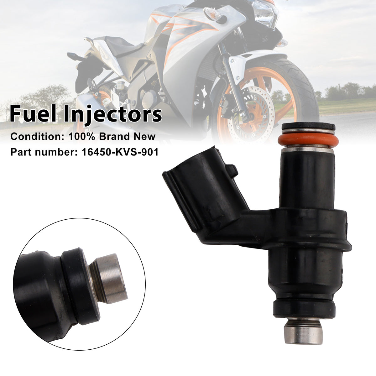 Honda CBR125R CBR125 CBR125RS CBR125RT 2011-2020 16450-KVS-901 Fuel Injectors