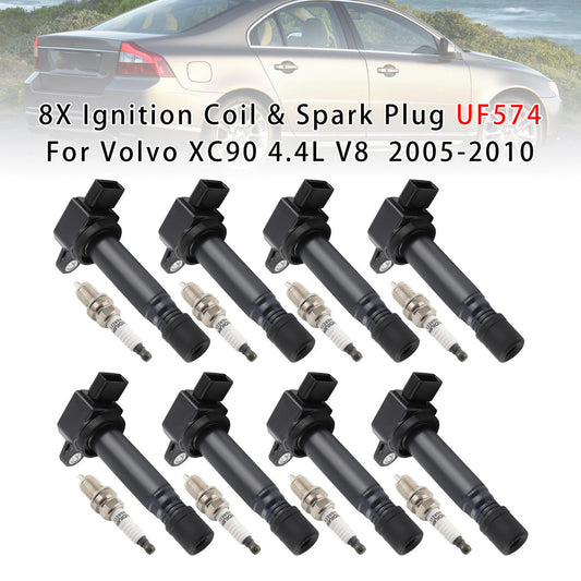 2005-2011 Volvo XC90 4.4L V8 8X Ignition Coil & Spark Plug UF574