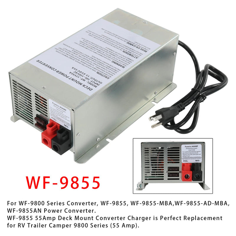 RV Trailer Camper 12V WF-9855 Converter 55 Amp Power Converter Charger