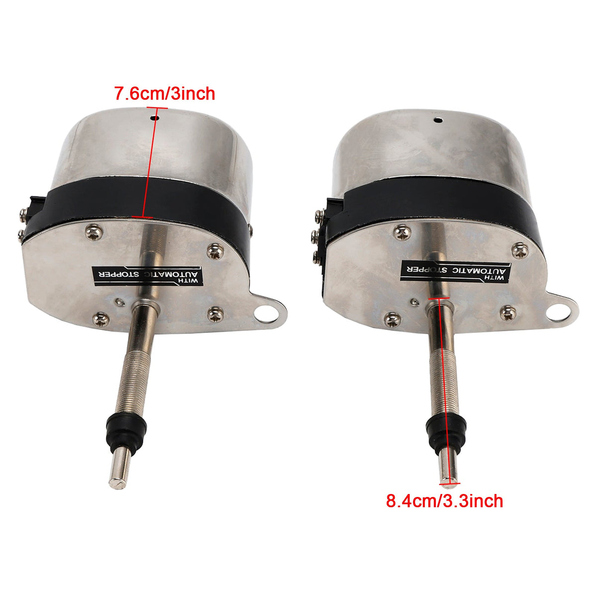 Ford Jeep Pair of Stainless Windshield Wiper Motor Hot Street Rod 558SS S6558
