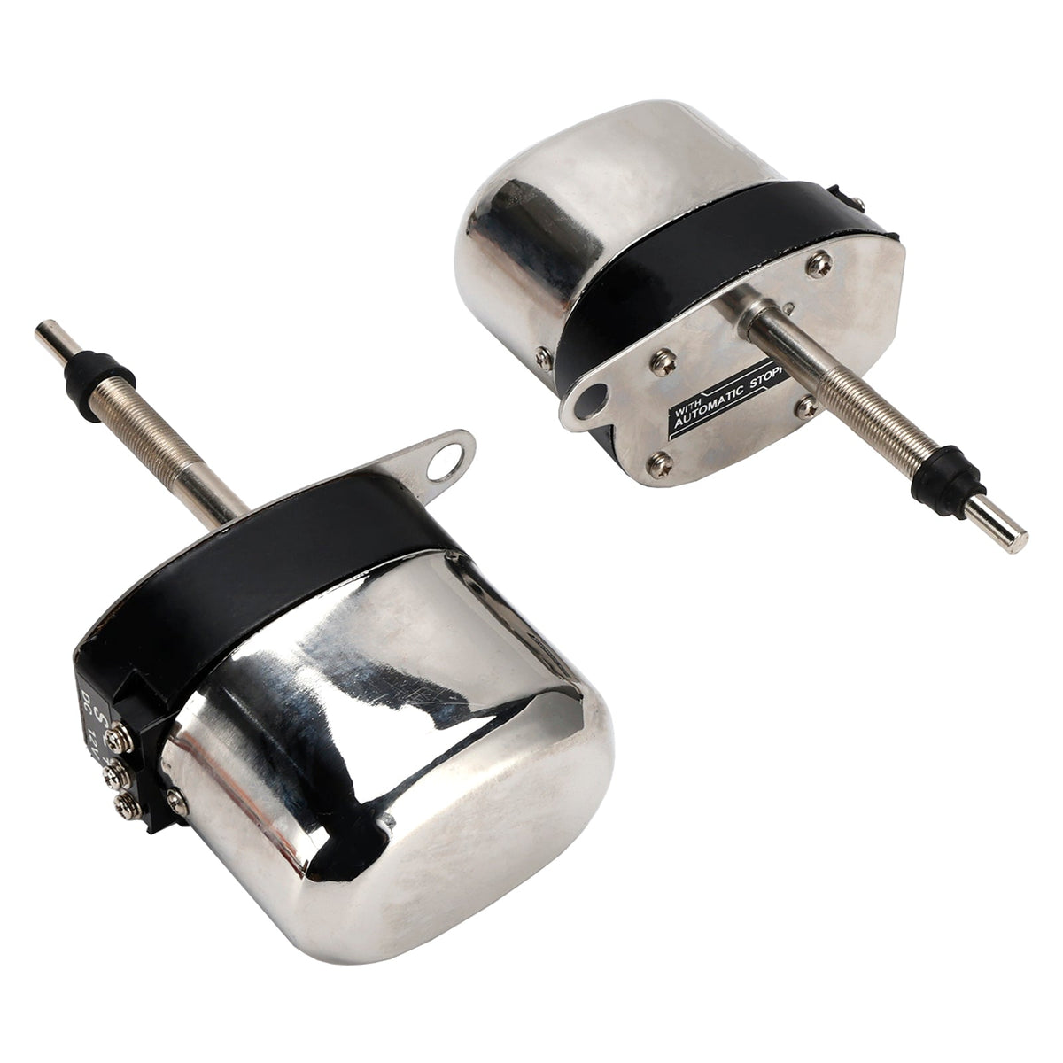 Ford Jeep Pair of Stainless Windshield Wiper Motor Hot Street Rod 558SS S6558