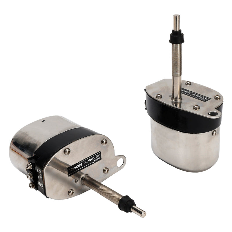 Ford Jeep Pair of Stainless Windshield Wiper Motor Hot Street Rod 558SS S6558