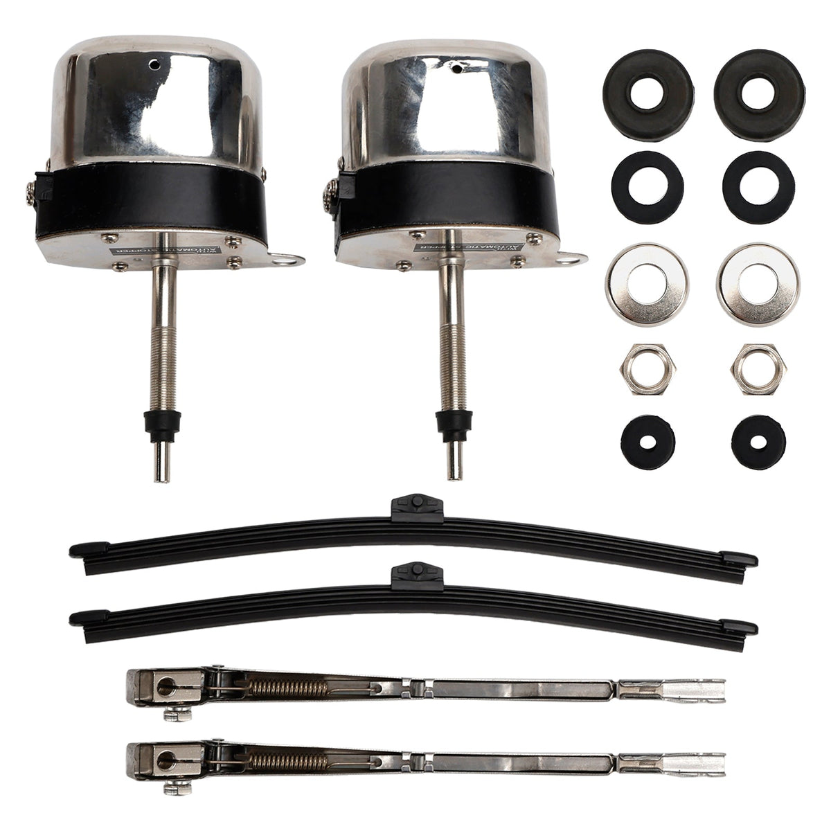 Ford Jeep Pair of Stainless Windshield Wiper Motor Hot Street Rod 558SS S6558