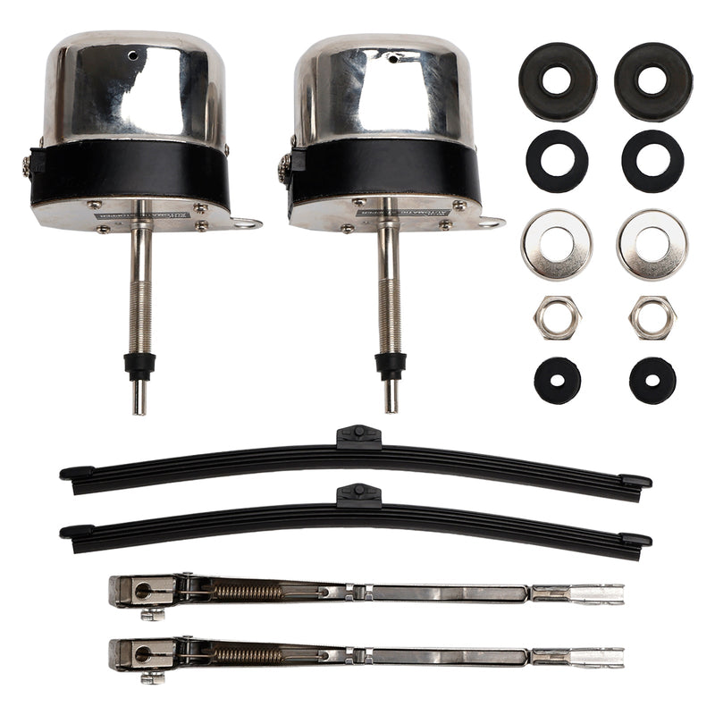 Ford Jeep Pair of Stainless Windshield Wiper Motor Hot Street Rod 558SS S6558