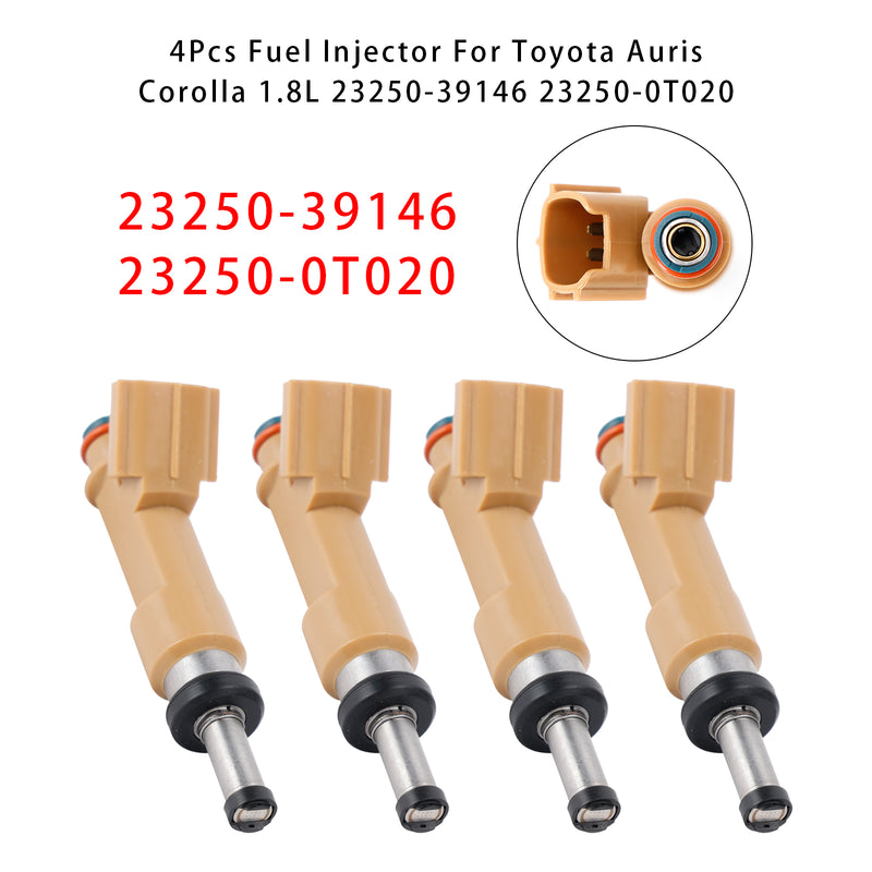 Toyota Auris Corolla 1.8L 23250-39146 23250-0T020 4PCS Fuel Injector
