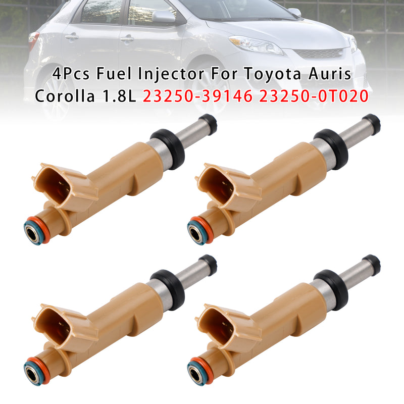Toyota Auris Corolla 1.8L 23250-39146 23250-0T020 4PCS Fuel Injector