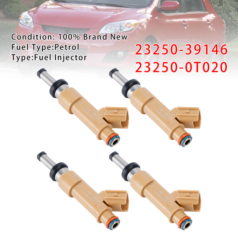 Toyota Auris Corolla 1.8L 23250-39146 23250-0T020 4PCS Fuel Injector