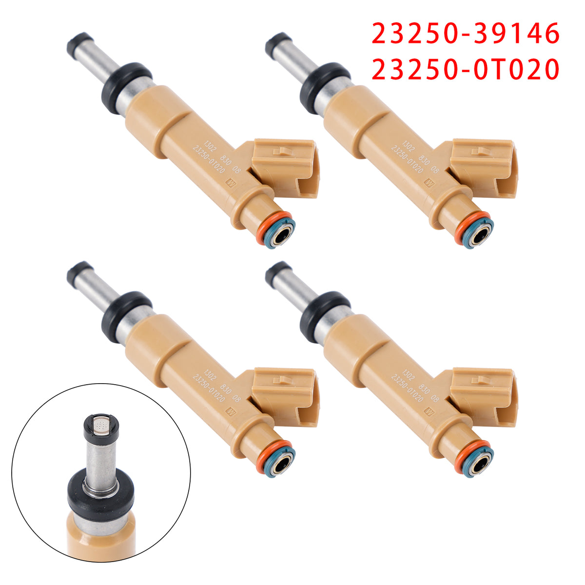 Toyota Auris Corolla 1.8L 23250-39146 23250-0T020 4PCS Fuel Injector