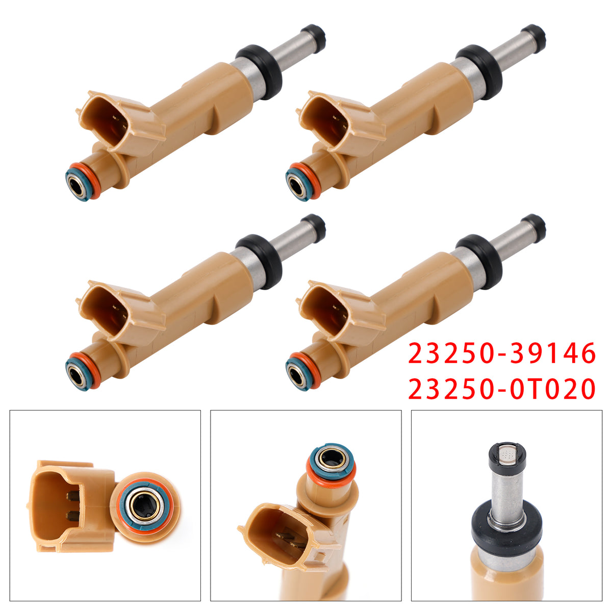 Toyota Auris Corolla 1.8L 23250-39146 23250-0T020 4PCS Fuel Injector