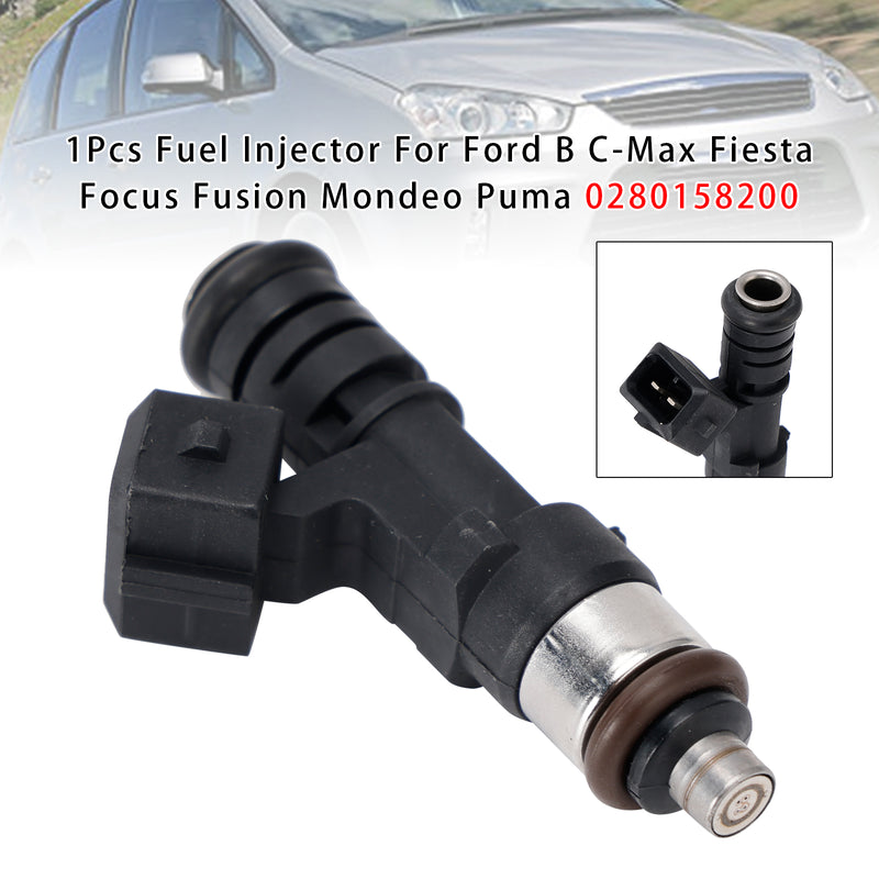 Ford B C-Max Fiesta Focus Fusion Mondeo Puma 0280158200 1PCS Fuel Injector