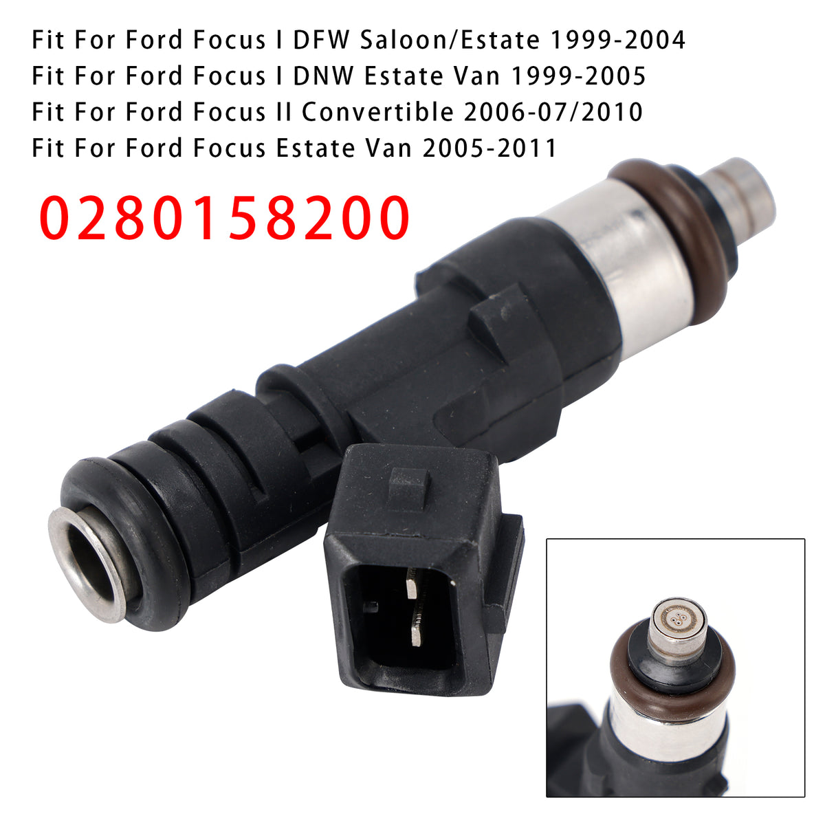 Ford B C-Max Fiesta Focus Fusion Mondeo Puma 0280158200 1PCS Fuel Injector