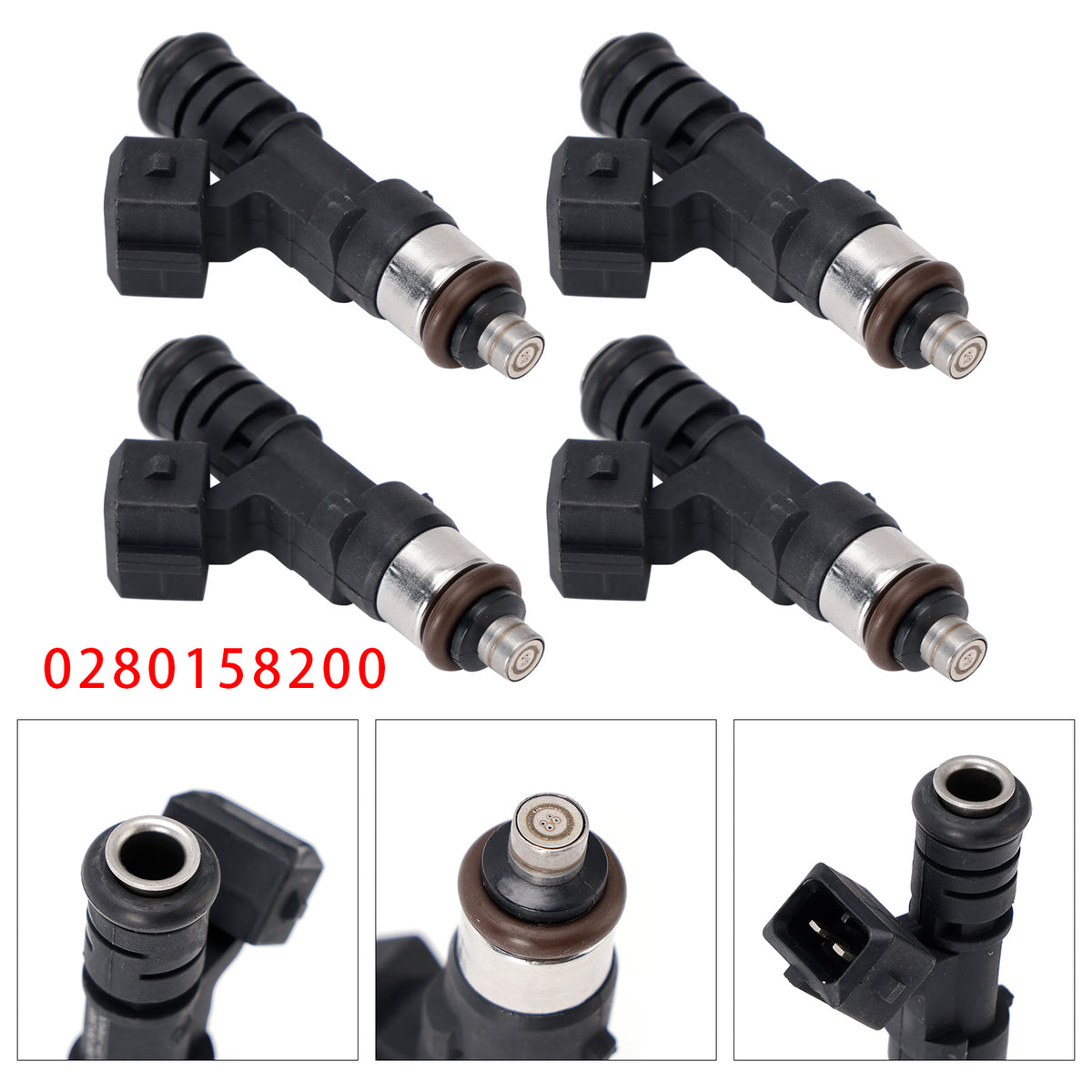 Ford B C-Max Fiesta Focus Fusion Mondeo Puma 0280158200 4PCS Fuel Injector