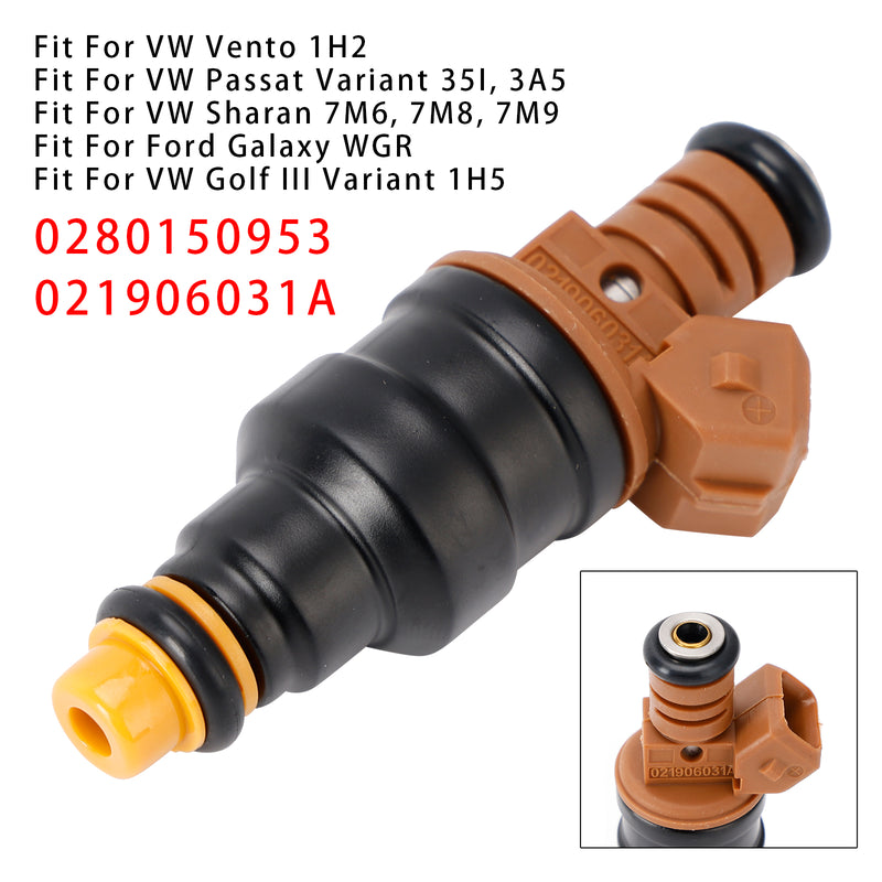 VW Golf III Vento Sharan Ford Galaxy 2.8L VR6 0280150953 1PCS Fuel Injector
