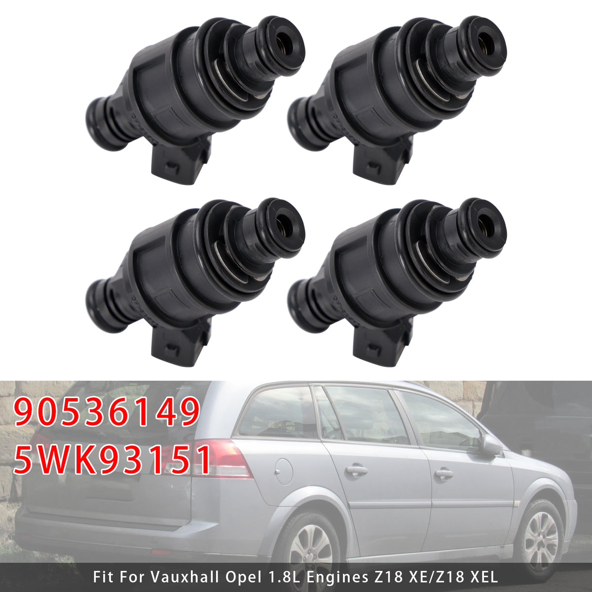 Vauxhall Astra Vectra Zafira 1.8L 90536149 5WK93151 4PCS Fuel Injector