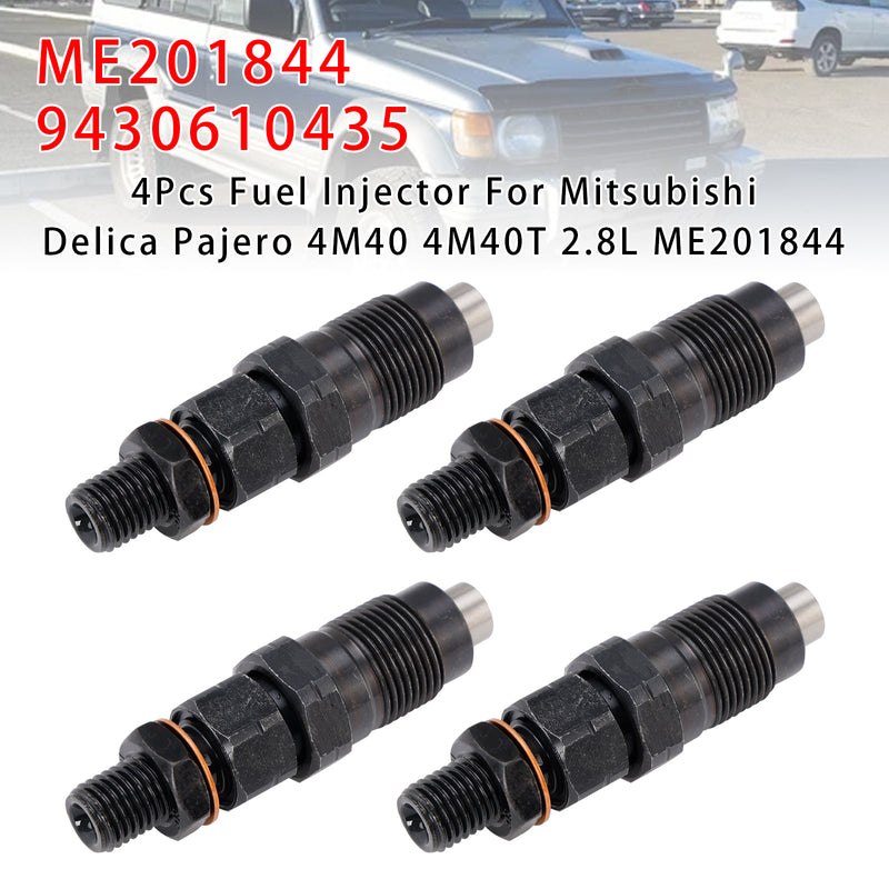 Mitsubishi Delica Pajero 4M40 4M40T 2.8L ME201844 4PCS Fuel Injector