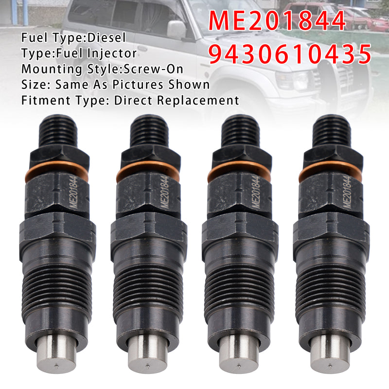 Mitsubishi Delica Pajero 4M40 4M40T 2.8L ME201844 4PCS Fuel Injector