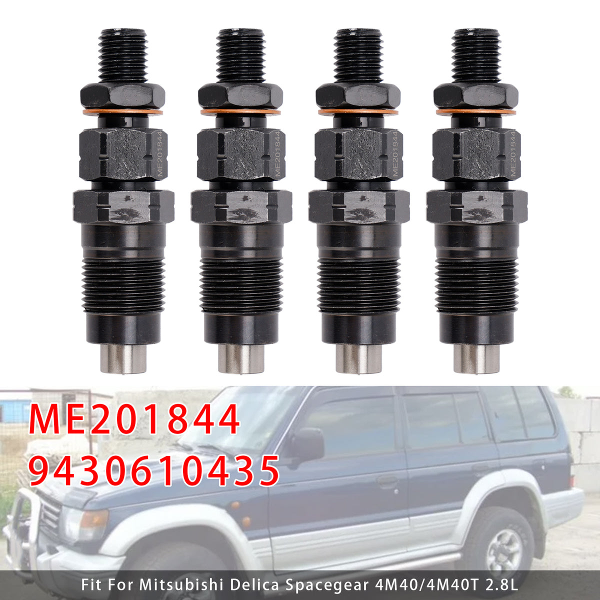 Mitsubishi Delica Pajero 4M40 4M40T 2.8L ME201844 4PCS Fuel Injector