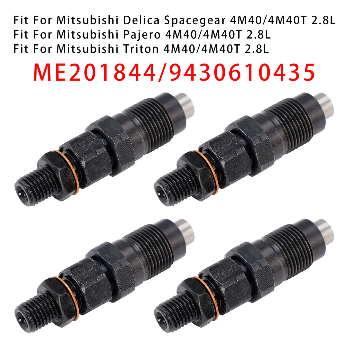 Mitsubishi Delica Pajero 4M40 4M40T 2.8L ME201844 4PCS Fuel Injector