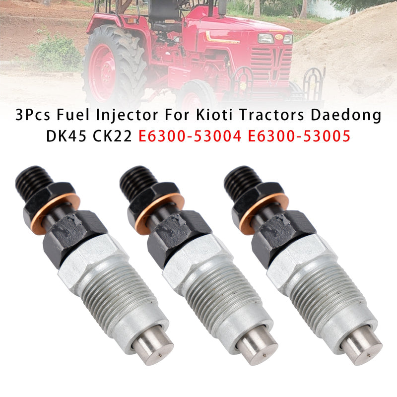 3PCS E6300-53005 Fuel Injector For Kioti Tractors Daedong DK45 CK22 E6300-53004