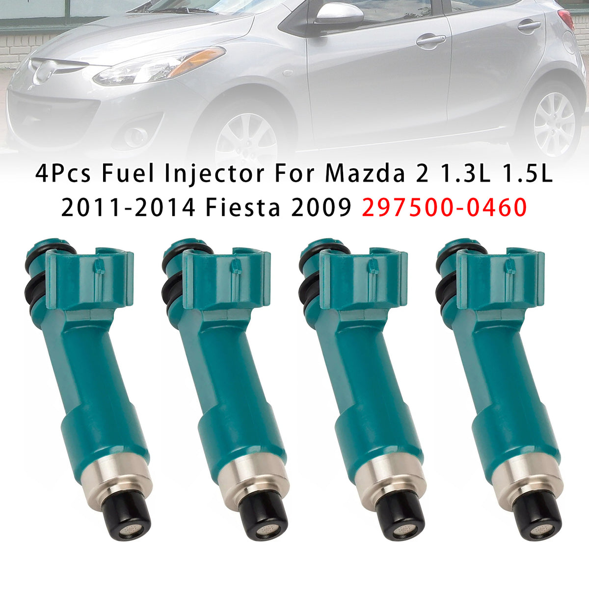 Mazda 2 1.3L 1.5L 2011-2014 Fiesta 2009 297500-0460 4PCS Fuel Injector