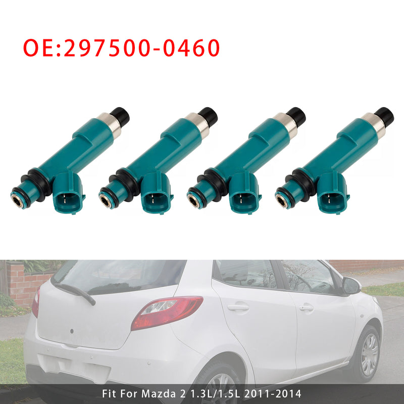 Mazda 2 1.3L 1.5L 2011-2014 Fiesta 2009 297500-0460 4PCS Fuel Injector