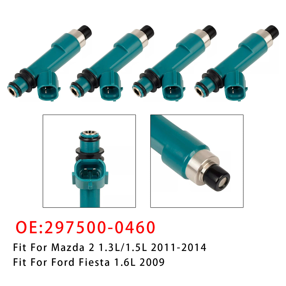 Mazda 2 1.3L 1.5L 2011-2014 Fiesta 2009 297500-0460 4PCS Fuel Injector