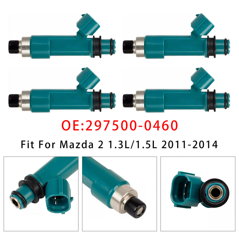 Mazda 2 1.3L 1.5L 2011-2014 Fiesta 2009 297500-0460 4PCS Fuel Injector