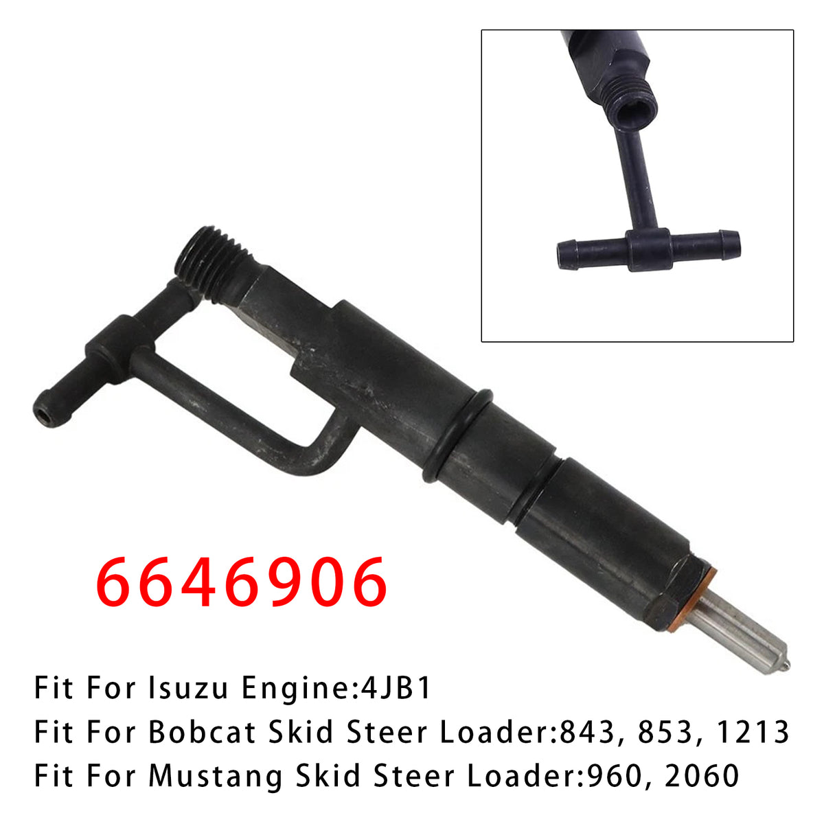 Mustang Bobcat 843 853 960 2060 Isuzu 4JB1 6646906 1PCS Fuel Injector