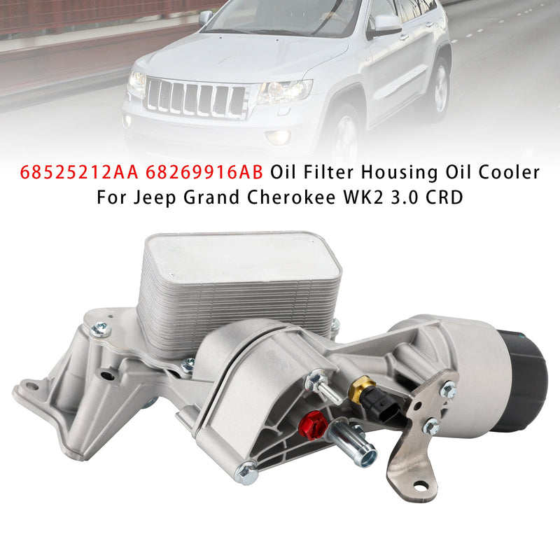 Jeep Grand Cherokee WK2 3.0 CRD 68525212AA Oil Filter Housing Oil Cooler