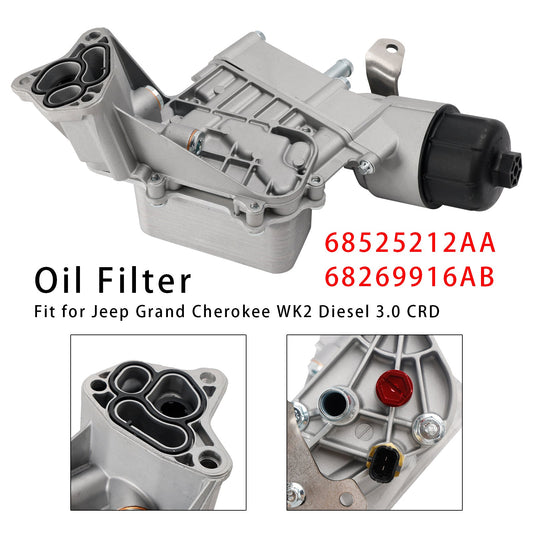 68525212AA Oil Filter Housing Oil Cooler For Jeep Grand Cherokee WK2 3.0 CRD