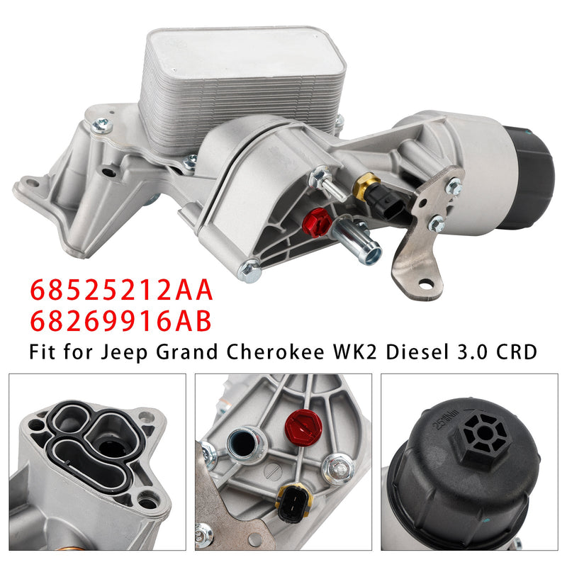 68525212AA Oil Filter Housing Oil Cooler For Jeep Grand Cherokee WK2 3.0 CRD